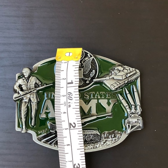 Army military belt buckle removable cowboy men - Picture 3 of 7